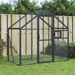 vidaXL Voliera de pasari, antracit, 179x100x185 cm, aluminiu GartenMobel Dekor (152260)