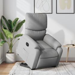 vidaXL Fotoliu electric rabatabil cu ridicare, gri deschis, textil GartenMobel Dekor (3204848)