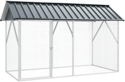 vidaXL Cusca pentru pasari Antracit 227 x 112 x 141 cm Otel Galvanizat GartenMobel Dekor (4100924)