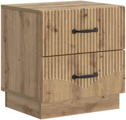 vidaXL Noptiera cu 2 sertare, stejar artizanal, 43 x 34, 5 x 44, 5 cm (895233)