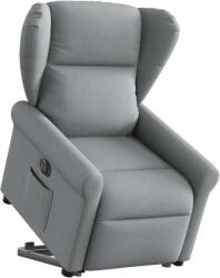 vidaXL Fotoliu electric rabatabil cu ridicare, gri deschis, textil GartenMobel Dekor (3303394)