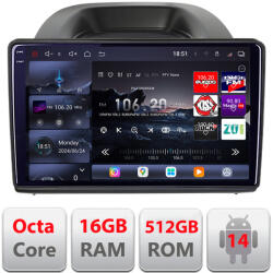 Edotec Navigatie Android Ford Ecosport 2017-2019 QLED 2K, 16GB RAM, 512GB (KIT-ecosport2018+EDT-E810-2K)