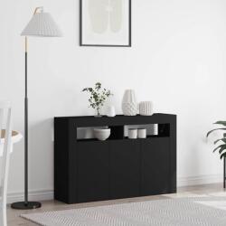vidaXL Bufet Negru 116 x 30 x 75 cm Lemn compozit GartenMobel Dekor (3333877) Comoda