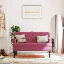 vidaXL Bancheta cu spatar, rosu vin, 119, 5x64, 5x75 cm, catifea GartenMobel Dekor (372160)