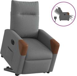 vidaXL Fotoliu electric rabatabil cu ridicare, gri închis, textil GartenMobel Dekor (3324023)