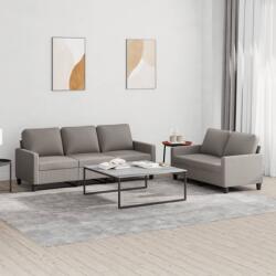 vidaXL Set de canapea cu perne, 2 piese, gri taupe, material textil GartenMobel Dekor (3201467) Canapea