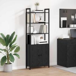 vidaXL Dulap pentru carti Stejar Negru 60 x 24 x 161 cm Lemn compozit GartenMobel Dekor (883856) Biblioteca