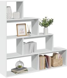 vidaXL Biblioteca/separator 4 niveluri, alb, 143, 5x29x143, 5 cm lemn GartenMobel Dekor (857994) Biblioteca