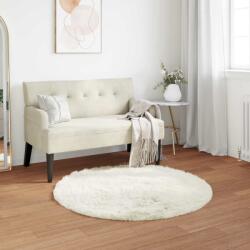 vidaXL Covor din Lana Faux Tafalla Alb Ø 80 cm Poliester GartenMobel Dekor (42021469) Covor