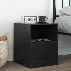 vidaXL Noptiera, negru, 34, 5x39x44 cm, otel GartenMobel Dekor (841751)