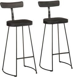 vidaXL Scaune de bar 2 buc Negru 49x43x103 cm Lemn masiv Mango GartenMobel Dekor (4013515)