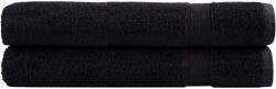 vidaXL Prosoape premium SOLUND 2 buc. negru 100x200 cm 600 gsm GartenMobel Dekor (137437) Prosop
