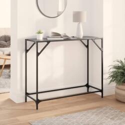 vidaXL Masuta de cafea, blat din sticla negra, 98x35x81 cm, otel GartenMobel Dekor (846021)