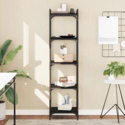 vidaXL Biblioteca cu 5 niveluri, negru, 40x30x154 cm, lemn prelucrat GartenMobel Dekor (837637) Biblioteca