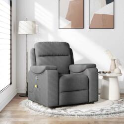 vidaXL Fotoliu de masaj rabatabil, gri închis, material textil GartenMobel Dekor (4015691)