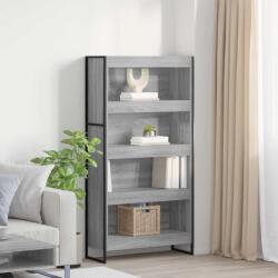 vidaXL Dulap pentru carti 2 pcs Gri Sonoma 80 x 30 x 155 cm GartenMobel Dekor (3403007) Biblioteca