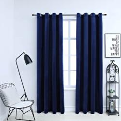 vidaXL Draperii opace cu inele, 2 buc. , albastru, 140x245 cm, catifea GartenMobel Dekor (134530)