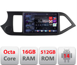 Edotec Navigatie Android Kia Picanto 2011-2015 Edotec QLED 2K 16GB RAM 512GB (KIT-217+EDT-E809-2K)