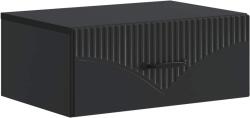 vidaXL Noptiera suspendata cu sertar, neagra, 49 x 34, 5 x 20 cm, vidaXL (898957)