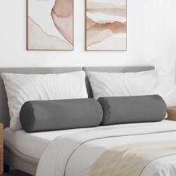 vidaXL Perne Bolster 2 pcs Gri închis Ø 25 x 70 cm tesatura GartenMobel Dekor (42014312)