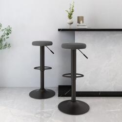 vidaXL Scaune de bar, 2 buc. , gri închis, catifea GartenMobel Dekor (333144)