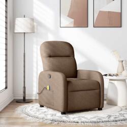 vidaXL Fotoliu de masaj rabatabil, maro, material textil GartenMobel Dekor (4015536)