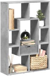 vidaXL Biblioteca, gri beton, 63x20x90 cm, lemn prelucrat GartenMobel Dekor (858141) Biblioteca