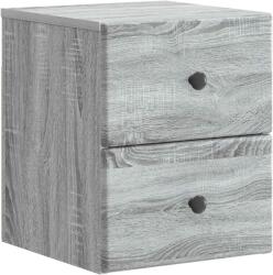 vidaXL Noptiera suspendata gri Sonoma cu 2 sertare, 34, 5 x 33 x 40 cm (899157)