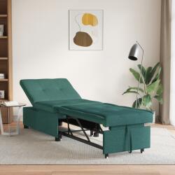 vidaXL Sofa Bed 3-in-1 - Canapea rabatabila din tesatura verde închis GartenMobel Dekor (42008586) Canapea
