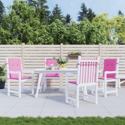 vidaXL Perne pentru scaune cu spatar mic, 4 buc. , roz, textil GartenMobel Dekor (361335)