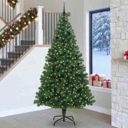 vidaXL Brad de Craciun artificial Verde 240 cm PVC si Otel si Plastic GartenMobel Dekor (3396932)