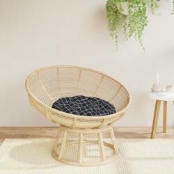 vidaXL Perna rotunda, negru, Ø 60x11cm, tesatura Oxford, model carouri GartenMobel Dekor (361956)