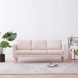 vidaXL Canapea cu 3 locuri, crem, material textil GartenMobel Dekor (281352) Canapea