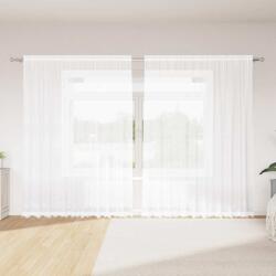 vidaXL Cortina din Dantela cu perdele Floral Alb 245x300cm Poliester GartenMobel Dekor (4107783)