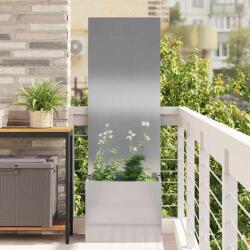 vidaXL Ghiveci de Gradina cu Panou Decorativ Argintiu 50 x 140 cm GartenMobel Dekor (876445)