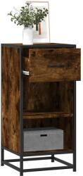 vidaXL Dulap, stejar fumuriu, 35, 5x35x76 cm, lemn prelucrat si metal GartenMobel Dekor (848956) Comoda