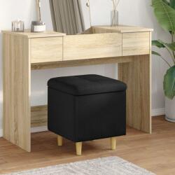 vidaXL Ottomana de depozitare cu perna Negru 40 x 40 x 45 cm tesatura GartenMobel Dekor (876805)