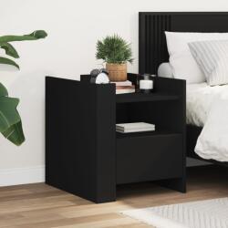 vidaXL Noptiera, negru, 45x50x50 cm, lemn prelucrat GartenMobel Dekor (848277)