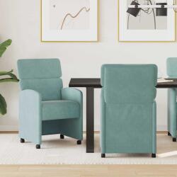 vidaXL Scaune de dining cu roti 2 pcs verde-albastriu 58 x 65 x 98 cm GartenMobel Dekor (42017883)