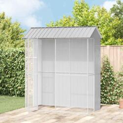 vidaXL Cusca pentru pasari Gri 215 x 110 x 247 cm Otel Galvanizat GartenMobel Dekor (3325173)