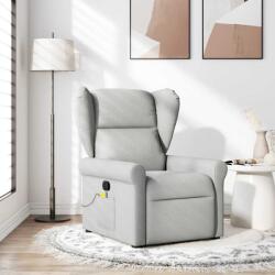 vidaXL Scaun de masaj cu tesatura gri nor GartenMobel Dekor (4015675)