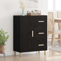 vidaXL Bufet cu sertar Stejar negru 34 x 69.5 x 90 cm Lemn compozit GartenMobel Dekor (880654) Comoda