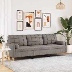 vidaXL Canapea cu 3 locuri cu pernute, gri taupe, 210 cm, textil GartenMobel Dekor (3278208) Canapea