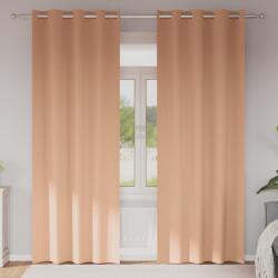 vidaXL Perdele Opaque cu Inel 2 pcs Maro deschis 225 x 140 cm GartenMobel Dekor (4107370)