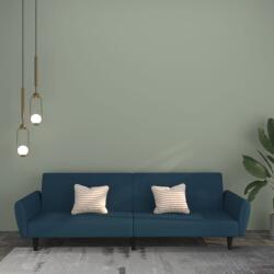 vidaXL Canapea extensibila cu 2 locuri, albastru, catifea GartenMobel Dekor (375857) Canapea