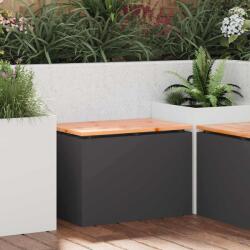 vidaXL Banca de gradina Negru 60 x 40 x 43 cm GartenMobel Dekor (874891)