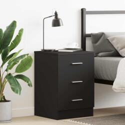 vidaXL Noptiera, negru, 38x35x56 cm, PAL GartenMobel Dekor (800452)