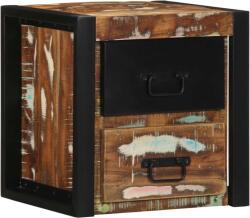 vidaXL Noptiera multicolor 40x35x40 cm lemn masiv recuperat GartenMobel Dekor (4015954)