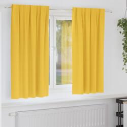 vidaXL Perdele Opaque cu Inel 2 pcs Galben mustar 175 x 140 cm GartenMobel Dekor (4107504)