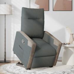 vidaXL Fotoliu rabatabil cu ridicare pe verticala, gri închis, textil GartenMobel Dekor (3324091)